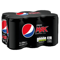 Pepsi Max 6-pak dåser (6x33cl)